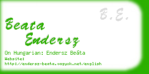 beata endersz business card